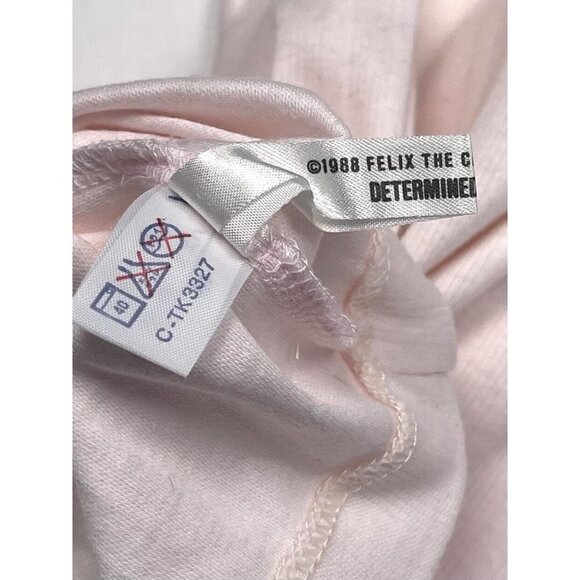 VTG 1988 Womens SMALL Pink Felix the Cat Lovable Guy Cartoon TANK TOP *Stained* - Picture 10 of 11